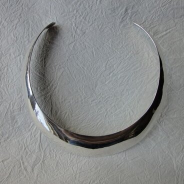 幅広 シルバーチョーカー