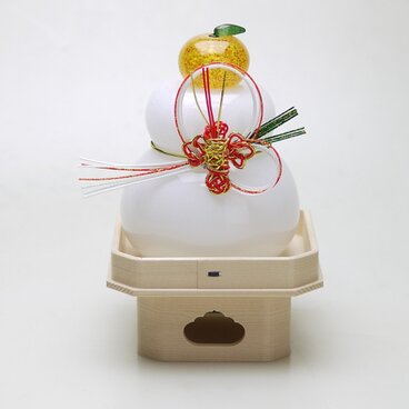 【受注制作】吹きガラス鏡餅（海老）※納期1週間～12月下旬