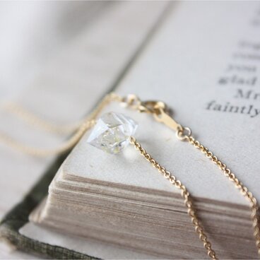 k14gf-オイルインクォーツの原石ネックレス