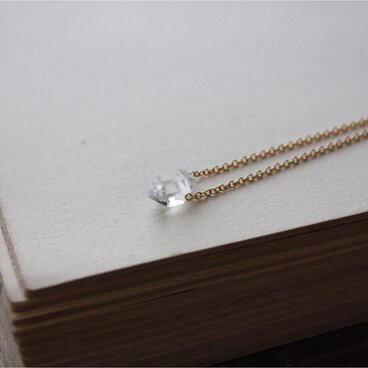 k14gf-ダイヤモンドクォーツの原石ネックレス