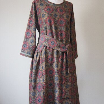 正絹羽尺反物リメイク［装飾斜め格子］／S.G.O.01