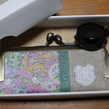 リバティ印鑑ケース（イニシャル・K）