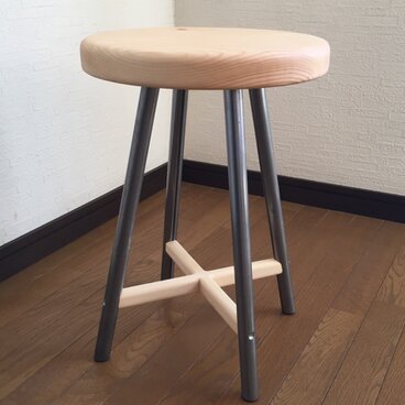アイアンレッグスツール(ナチュラルシンプルカフェ)