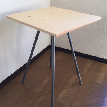 アイアンレッグテーブル 角(ナチュラルシンプルカフェ)