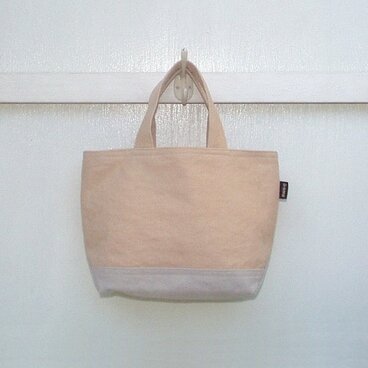 ミニバッグ　ビワ/薄橙・灰色