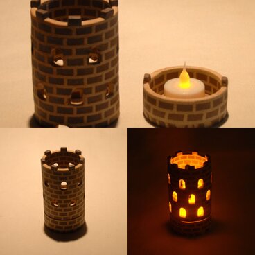 レンガのキャンドルホルダー