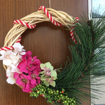 紫陽花の正月飾り