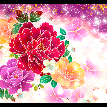 パスケース【牡丹／1】