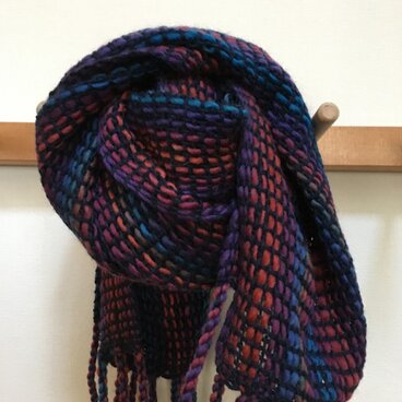 手織りマフラー