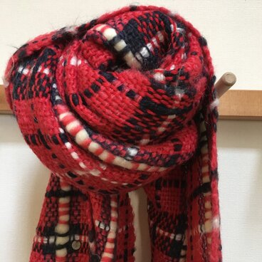 手織りマフラー