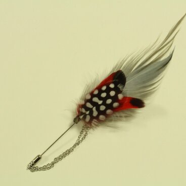 feather hatpin [horohoro+red]