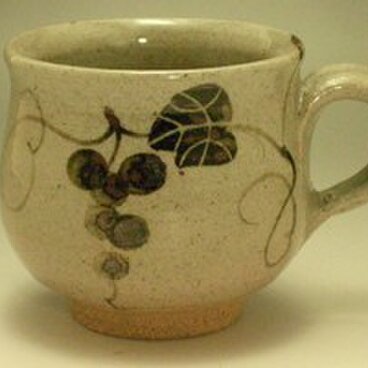 絵唐津/マグカップ/葡萄2