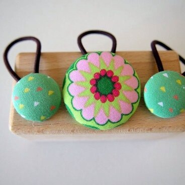 くるみボタンのヘアゴムセット♡