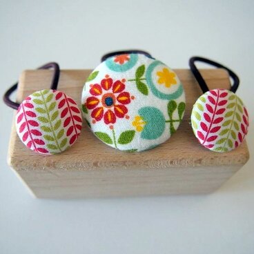 くるみボタンのヘアゴムセット♡