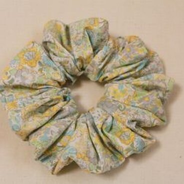 花柄シュシュ（イエロー）