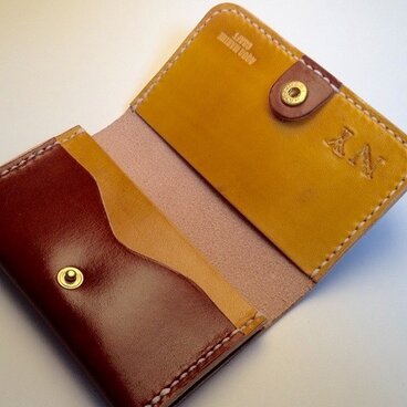 (受注製作) ツートンカラーの名刺入れ・BRAUN&CAMEL