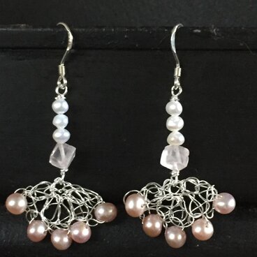 春色淡水パールのピアス