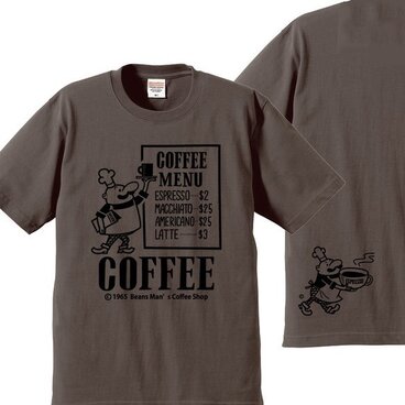 ビーンズマンのCOFFEE SHOP　XS〜XL　Tシャツ　【受注生産品】