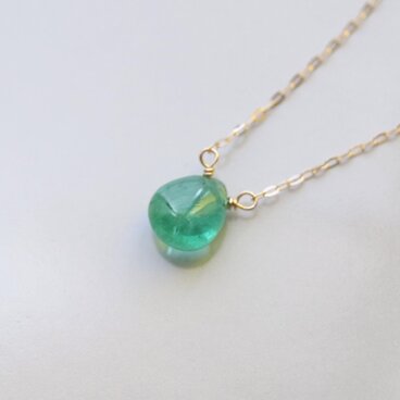K10 エメラルドの一粒ネックレス