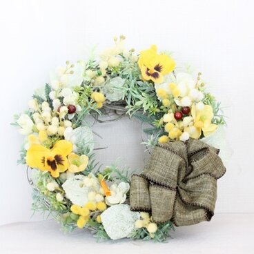 春を告げるミモザ　リース　◇ Little Red Riding Hood ◇