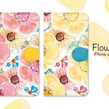 お花柄　ボタニカル　iPhoneケース