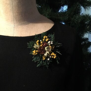 ≪再販≫ミモザのラウンドコサージュ