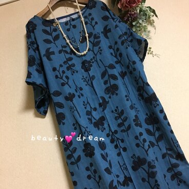 早春ドルマンスリーブワンピース