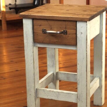 引き出し付きのスツール【送料無料】