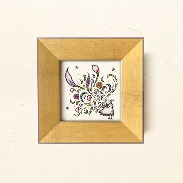 ミニ額縁 原画【 おくりもの 】small size ver.