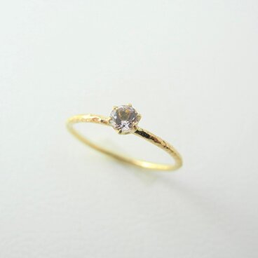 季節のかけら　ピンキーリング　ピンクトパーズ　K18イエローゴールド