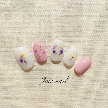 押し花ネイル♪ピンク系