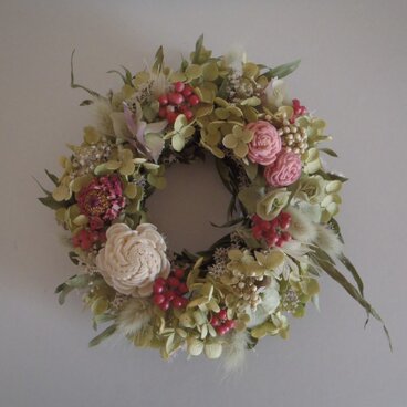 COLORS+アナベルとソラフラワーの春リース