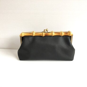 竹の口金のクラッチバッグ★受注制作