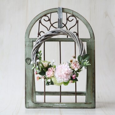 置いて飾れる♪アンティークリース＜グリーンスタンド＞