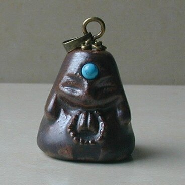 世界で一つ「ターコイズ」心の安らぎのお守り　富士山熔岩このはなさくや姫