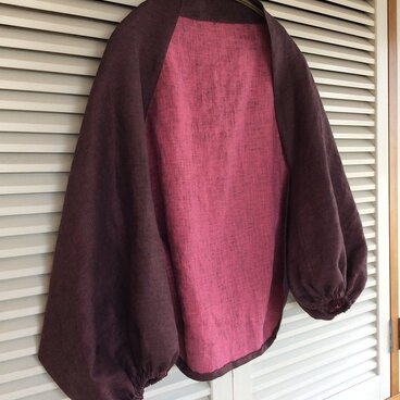 受注制作：とっておきのリネン～墨塗フランダースエンジェル・ピンクのマーガレット