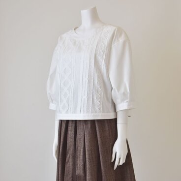 アラン柄ニット風プルオーバー