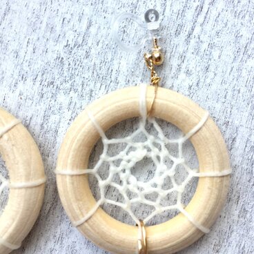 ドリームキャッチャーイヤリング　※シリコン素材