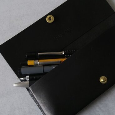 Pen case_bk_M_真鍮ホック