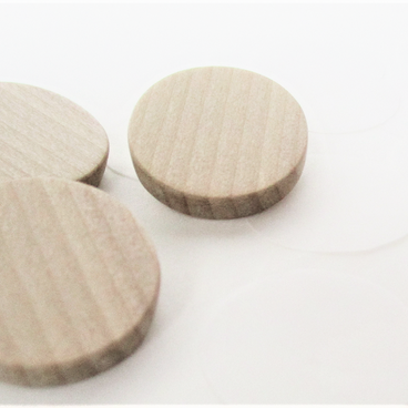 木製のシンプルブローチ flat series No.1 (br010)