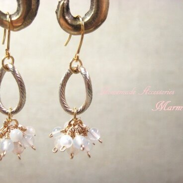 リングパーツのしゃらしゃらピアス