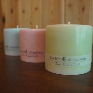 シンプルパームワックスキャンドル（モスグリーン）