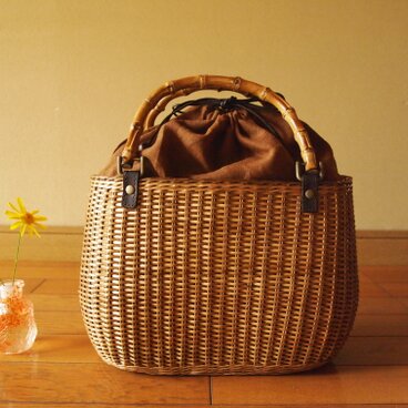 《柳かごバッグ》（送料無料）
