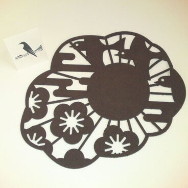 大きめコースター(小鳥)