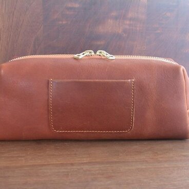 【幅広ショルダー】そのままタッチ☆3way長財布ﾎﾟｼｪｯﾄ、飴色革×リバティ...