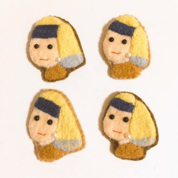 ブローチ フェルメール 真珠の耳飾りの少女