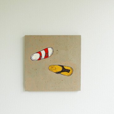 「ビルケンシュトック」　アクリルイラスト原画