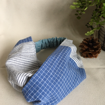 《送料無料》ハーフリネンのクロスターバン  ヘアバンド