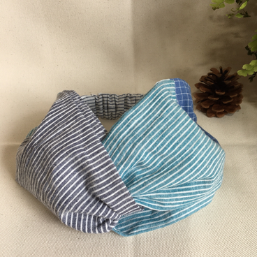 《送料無料》ハーフリネンのクロスターバン  ヘアバンド