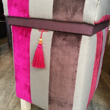 TEA BOX 茶箱スツール〜フランスストライプ〜